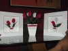 quadro e vaso de mdf com tulipas de tecido