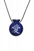 Colar Difusor Pessoal em Cerâmica Modelo Cantil Coleção Oriental - Fundo Azul