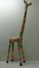 Girafa Flower So Happy ! Em Papietagem e Tecnica de papel Manteiga Queimado e Texturizado
